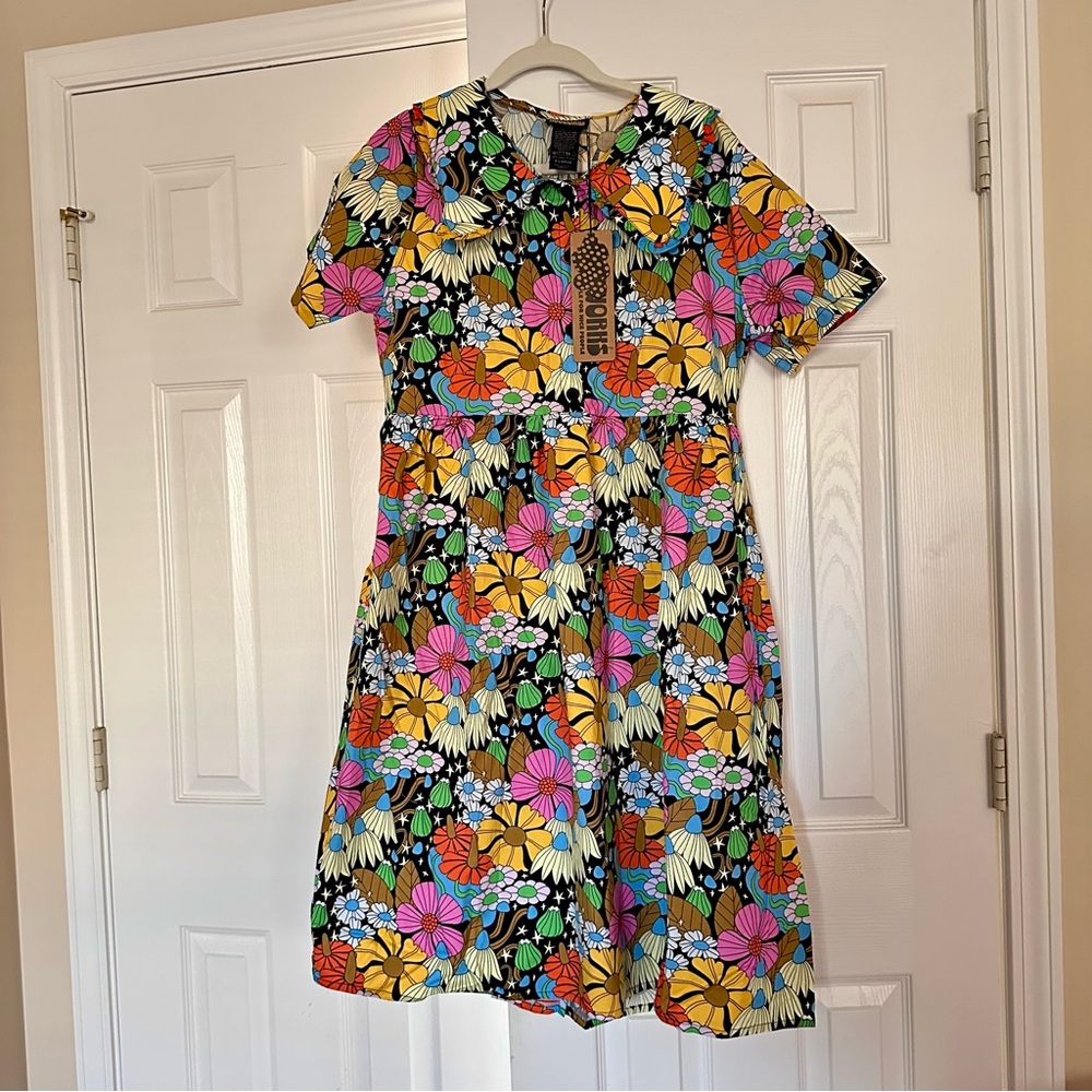 New With Tags Nooworks Zoey Dress Cosmic Floral XL